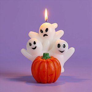 Vela Decorativa - Fantasmas Abóbora - 1 unidade - Rizzo