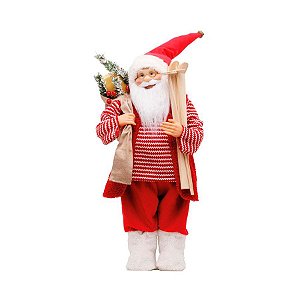 Papai Noel Ski - Camisa Listrada Vermelha - 1 unidade - Cromus - Rizzo
