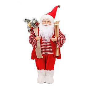 Papai Noel Ski - Camisa Vermelha Listrada - 1 unidade - Cromus - Rizzo Balões