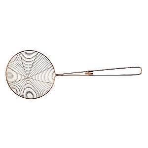 Escumadeira para Fritura - 36,5X13,5X1,5Cm - Aço Inox-  Rose Gold - 1 unidade - Cromus Allonsy - Rizzo