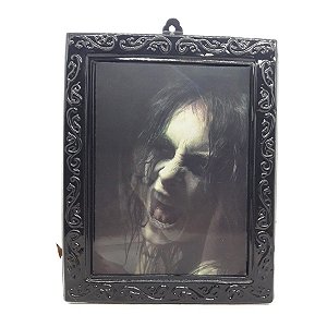 Quadro Holográfico - Menina Exorcista - Festa Halloween - 1 unidade - Rizzo