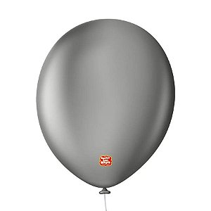 Balão Profissional Premium Uniq - 16'' 40 cm - Cinza Granito - 10 unidades - Balões São Roque - Rizzo