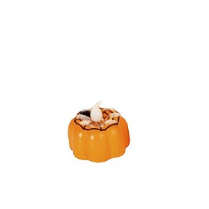 Vela de Halloween em Abóbora Led - "Teia de Aranha" - 1 unidade - Rizzo