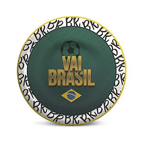 Prato Petisqueira - Brasil Copa do Mundo - 18cm  - 8 unidades - Cromus
