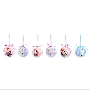 Kit Bola de Natal - Frozen - 6 cm - Natal Disney - 6 unidades - Cromus - Rizzo