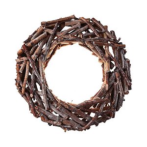 Guirlanda Decorativa - Rattan Marrom - Modelo Rústico - Cromus Natal - 1 unidade - Rizzo Balões