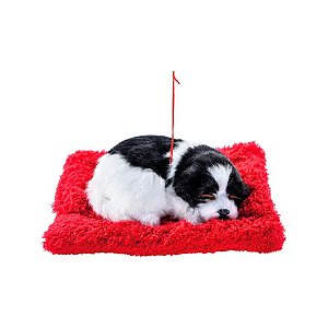 Cachorrinho Decorativo Border Collie Deitado - Preto/Branco - 1 unidade - Cromus - Rizzo Balões