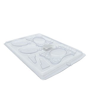 Forma de Acetato Simples - Espelhos - Ref. 1216 - 1 unidade - Crystal - Rizzo