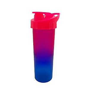 Garrafa Ice Degradê - Azul e Pink Fosco - Tampa Pink - 1 unidade - Rizzo