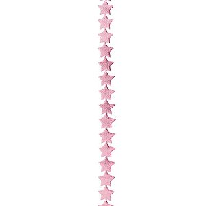 Fio Decorativo Estrela  Rosa - 1,2 cm x 5 m - 1 unidade - Cromus - Rizzo