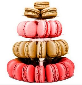 Torre para Macarons 4 Pisos San Felipo Rizzo Confeitaria