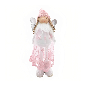 Anjo Rosa Decorativo de Natal - 45 Centímetros - 1 unidade - Rizzo Balões