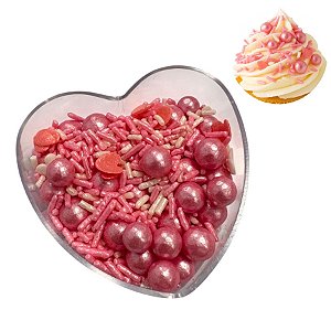Mini Confeito - Sprinkles Sonho Rosa - 60 gramas - Abelha Confeiteira - Rizzo
