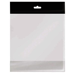 Saco Adesivado com Furo - Preto - 15x20cm  - 100 unidades - Cromus - Rizzo