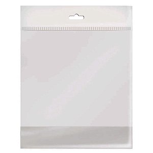 Saco Adesivado com Furo - Branco - 12x18cm  - 100 unidades - Cromus - Rizzo