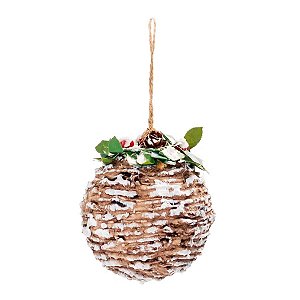Bolas de Natal - Bege Rústico - 8 cm - 6 unidades - Cromus - Rizzo