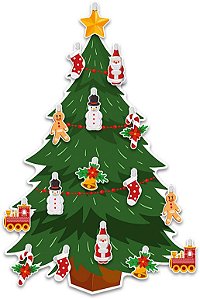 Decoração de Parede Natal Mágico - Árvore de Natal - 1 unidade - Regina - Rizzo