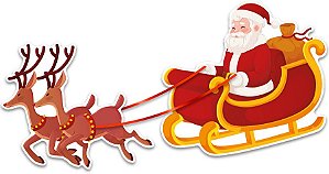 Decoração de Parede Natal Mágico - Trenós Mágicos - 1 unidade - Regina - Rizzo