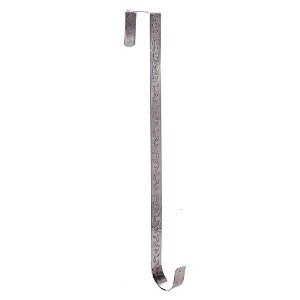 Suporte de Guirlanda Com Detalhe Gravado Prata- 38cm  - 1 unidade - Cromus  - Rizzo