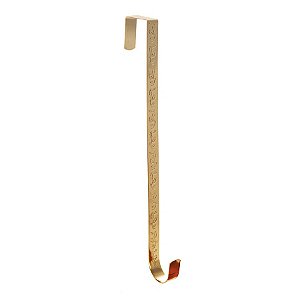 Suporte de Guirlanda Com Detalhe Gravado Dourado - 38cm - 1 unidade - Cromus  - Rizzo