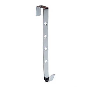 Suporte de Guirlanda Estrela Prata - 30cm - 1 unidade - Cromus  - Rizzo