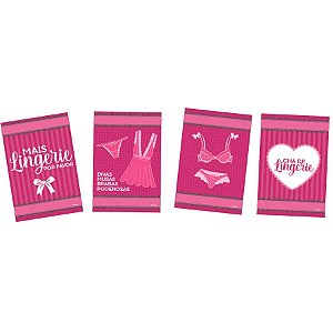 Quadros Decorativos Chá de Lingerie - 4 unidades - Festcolor - Rizzo