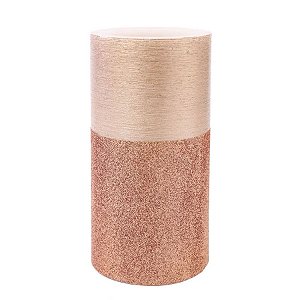 Vela Led - Gliter Cobre - 15 cm - 1 unidade - Cromus - Rizzo