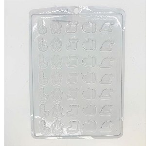 Forma de Acetato Simples - Natal Gorro e Luva  - 1 unidade - Crystal Forming - Rizzo