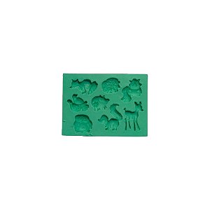 Molde de Silicone Cód. 1838 - Mini Bichinhos da Selva - 1 unidade - Mazulli - Rizzo