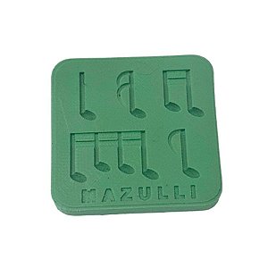 Molde de Silicone Cód. 2333 - Notas Musicais - 1 unidade - Mazulli - Rizzo