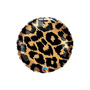 Balão de Festa Microfoil 18" 46cm - Estampa Mancha Leopardo - 1 unidade - Qualatex - Rizzo