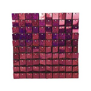 Painel Metalizado Shimmer Wall Rosa Holográfico - 30x30cm - 1 unidade - ArtLille - Rizzo Balões