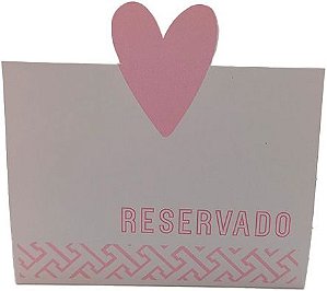 Plaquinhas para Mesa "Reservado" - 6 unidades - Cromus - Rizzo