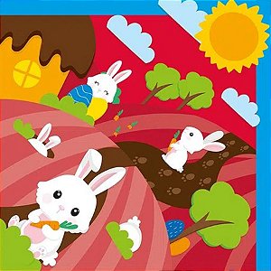 Saco Express 24x24cm para Ovos de 100g a 150g - Brincando no Bosque Vermelho - 5 unidades - Cromus - Rizzo
