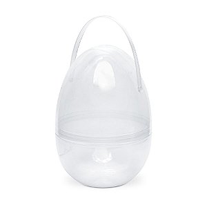 Cesta Ovo de Plástico Incolor 17,5x17,5x25cm - 01 Unidade - Cromus -