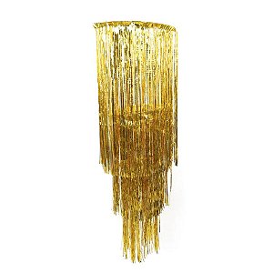 Lustre Metalizado Dourado - 40x125 cm - 1 unidade - Cromus - Rizzo