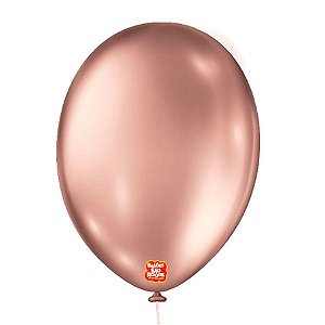 Balão de Festa Metallic - Rosê Gold - Balões São Roque - Rizzo Balões