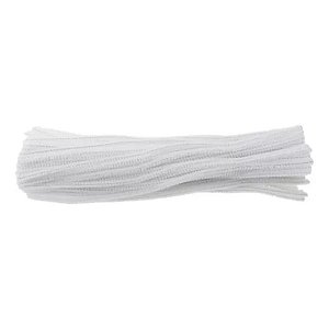 Haste de Chenille 30 cm - Branca  - 100 unidades - Artlille
