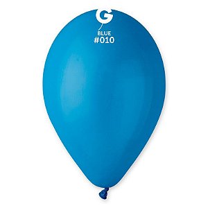 Balão de Festa Látex Liso - Blue (Azul) #010 -  Gemar - Rizzo