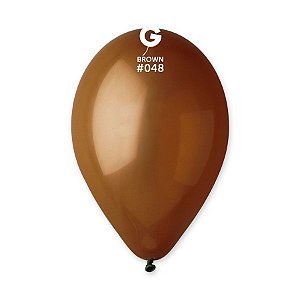 Balão de Festa Látex Liso - Brown (Marrom) #048 -  Gemar - Rizzo