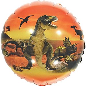 Balão de Festa Microfoil 18'' 45cm - Dinossauro - 1 unidade - Make Mais - Rizzo