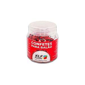 Confete Metalizado Redondo 50g - Vermelho - 1 unidade - Rizzo