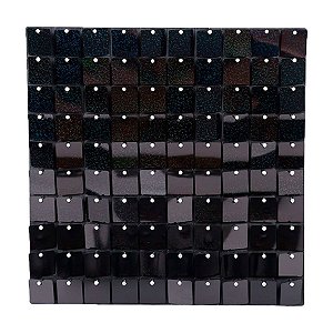 Painel Metalizado Shimmer Wall - Preto - 30cm x 30cm - 1 unidade - Artlille