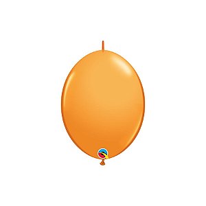 Balão de Festa Látex Liso Q-Link - Laranja - 6" 15cm - 50 unidades - Qualatex Outlet - Rizzo