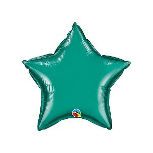 Balão de Festa Microfoil 20" 51cm - Estrela Azul Petróleo Metalizado - 1 unidade - Qualatex Outlet - Rizzo