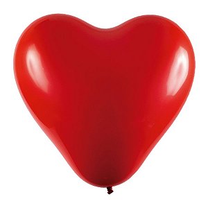 Balão Coração Látex 6" 15cm - Vermelho - 50 unidades - Art-Latex - Rizzo