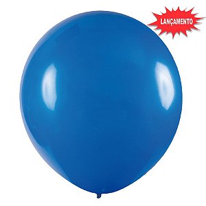 Balão de Festa Redondo Profissional Látex Liso 24'' 60cm - Azul - 3 unidades - Art-Latex - Rizzo