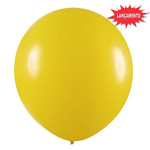 Balão de Festa Redondo Profissional Látex Liso 24'' 60cm - Amarelo - 3 unidades - Art-Latex - Rizzo