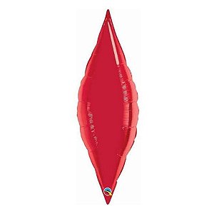 Balão de Festa Microfoil 27" 68cm - Taper Vermelho Rubi - 1 unidade - Qualatex Outlet - Rizzo