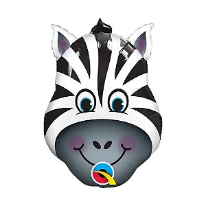 Balão de Festa Microfoil 14" 35cm - Zebra Maluca - 1 unidade - Qualatex Outlet - Rizzo